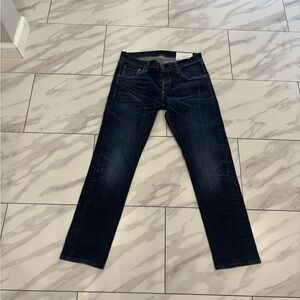 rag & bone Men's Slim Jeans - Dark Blue. Made in USA